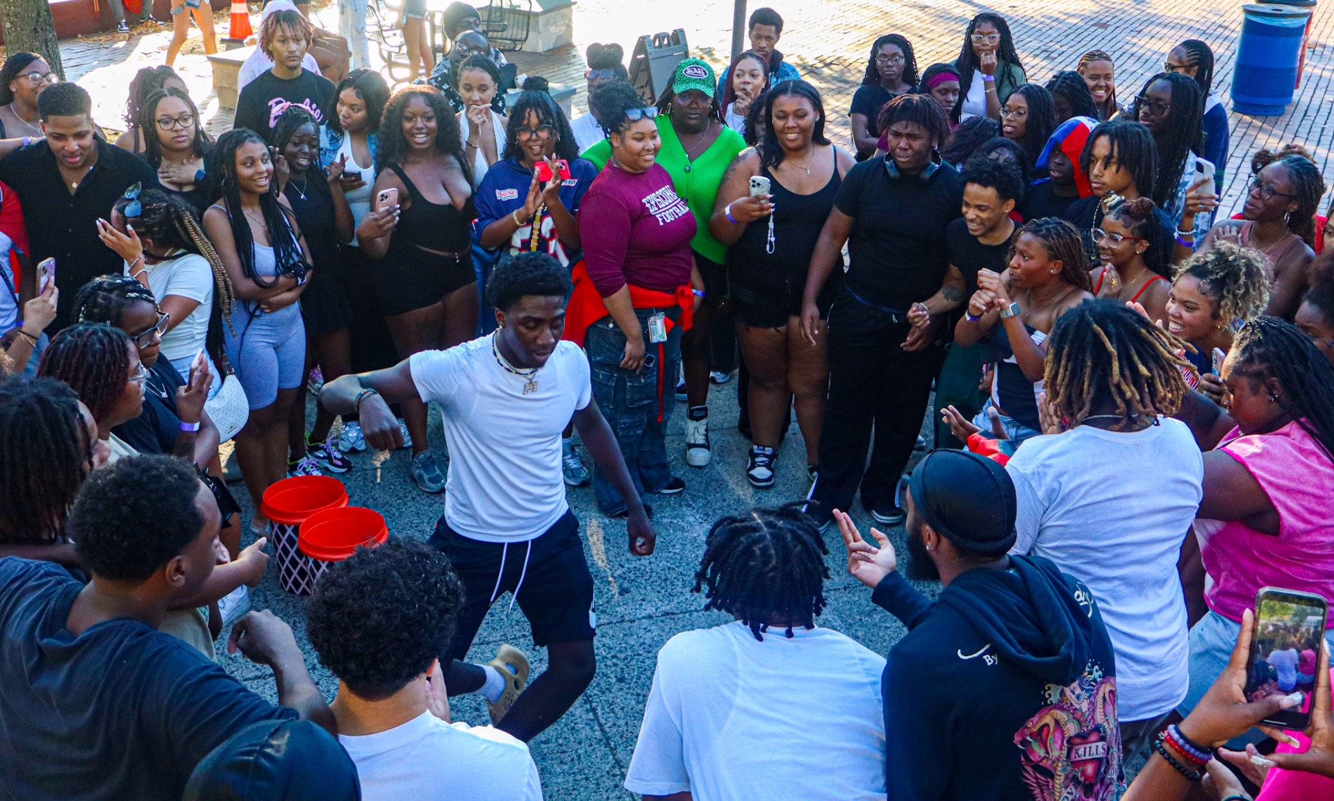 Youth dance circle at MBK community event